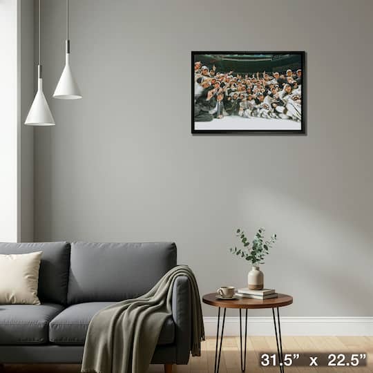 Boston Bruins 20" x 29" Framed Canvas 2011 Stanley Cup 31.5" x 22.5"